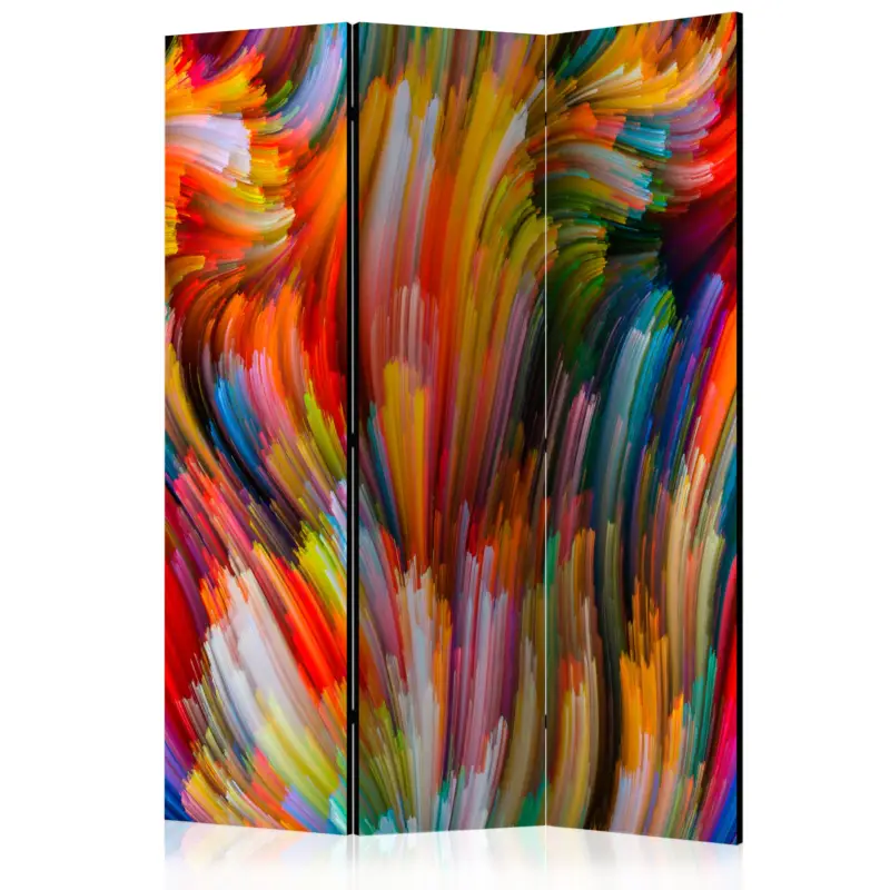 Kamerscherm - Rainbow Waves [Room Dividers] - 135x172 Petit Prix