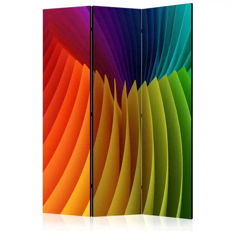 Réduction Kamerscherm - Rainbow Wave [Room Dividers] - 135x172