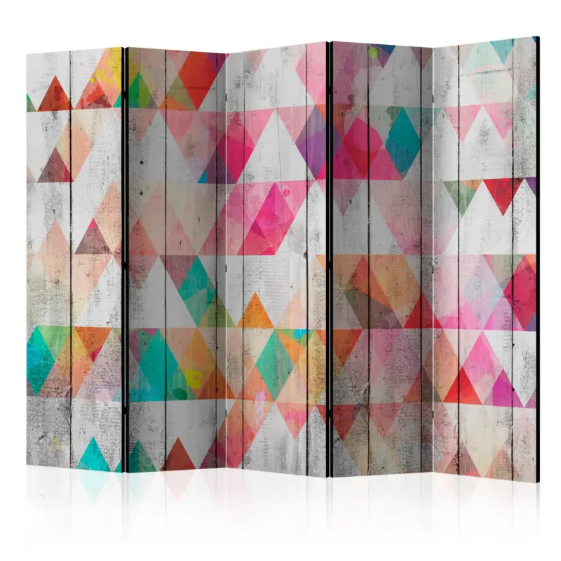 Authentique Kamerscherm - Rainbow Triangles II [Room Dividers] - 225x172