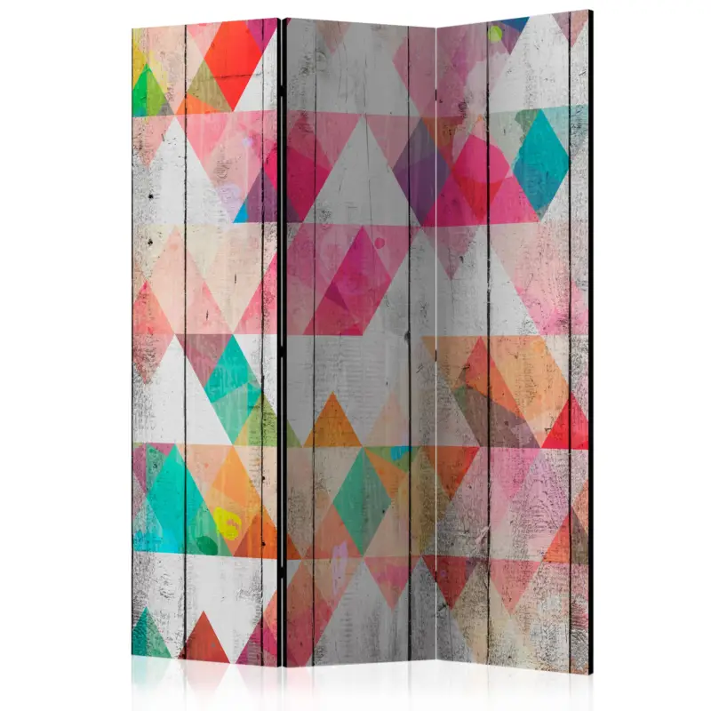 Bon Plan Kamerscherm - Rainbow Triangles [Room Dividers] - 135x172