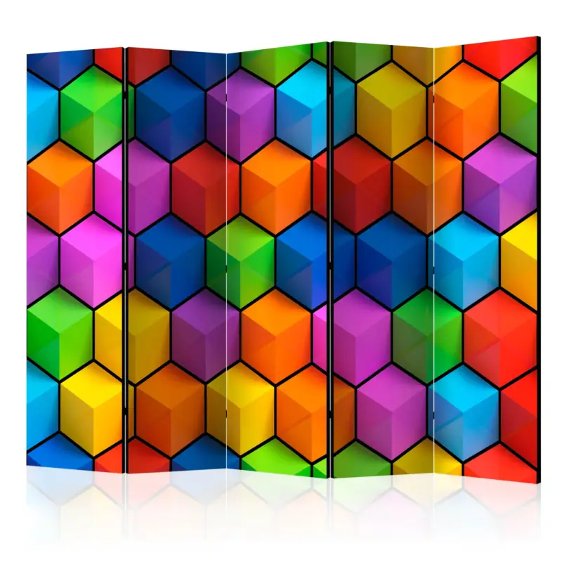 Promotion Kamerscherm - Rainbow Geometry II [Room Dividers] - 225x172