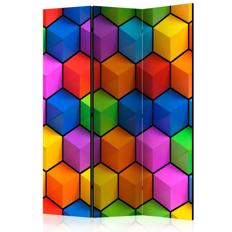 Must-Have Kamerscherm - Rainbow Geometry [Room Dividers] - 135x172