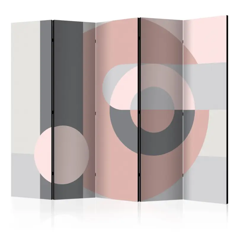 Acheter En Ligne Kamerscherm - Geometric Wreath (Pink) II [Room Dividers] - 225x172