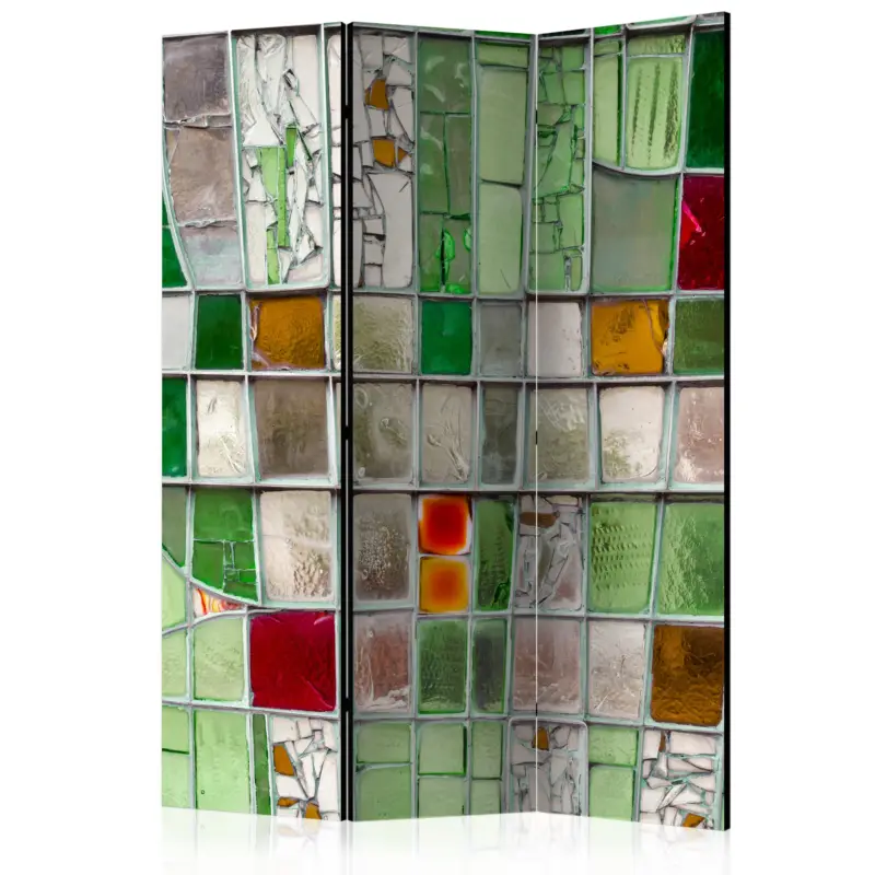 Acheter Direct Kamerscherm - Emerald Stained Glass [Room Dividers] - 135x172
