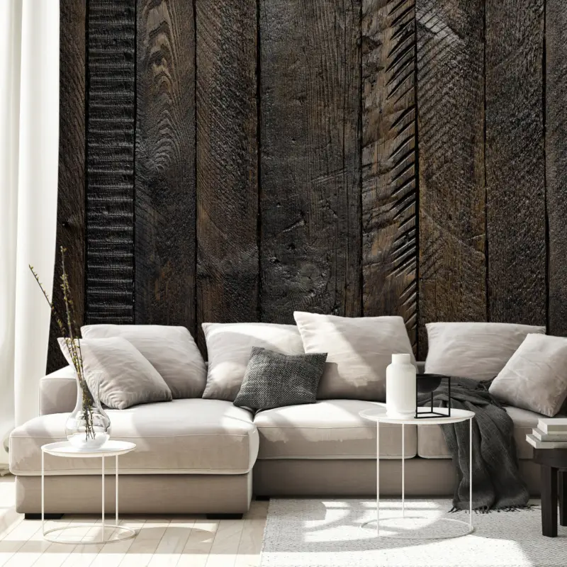 Zelfklevend fotobehang - Wooden Trace - 294x210 Prix Cassé