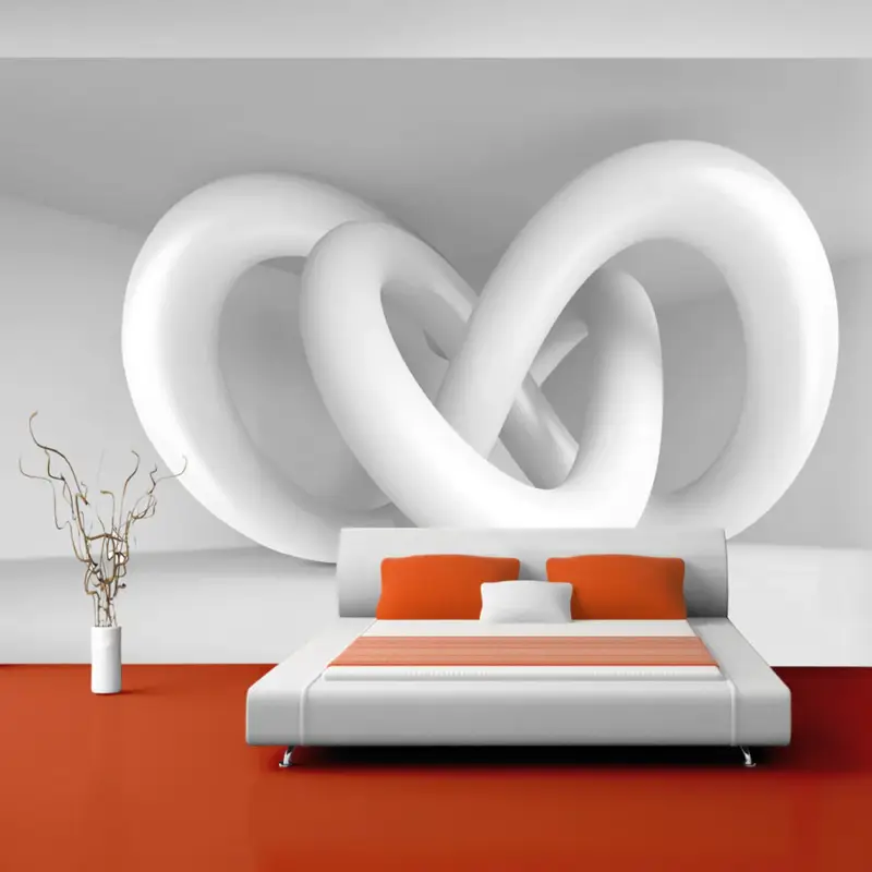 Zelfklevend fotobehang - White weave - 441x315 Seulement Aujourd’hui