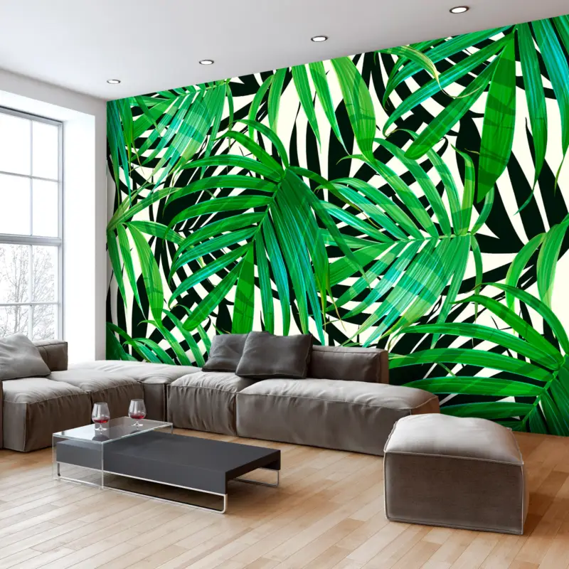 Achat Immédiat Zelfklevend fotobehang - Tropical Leaves - 196x140