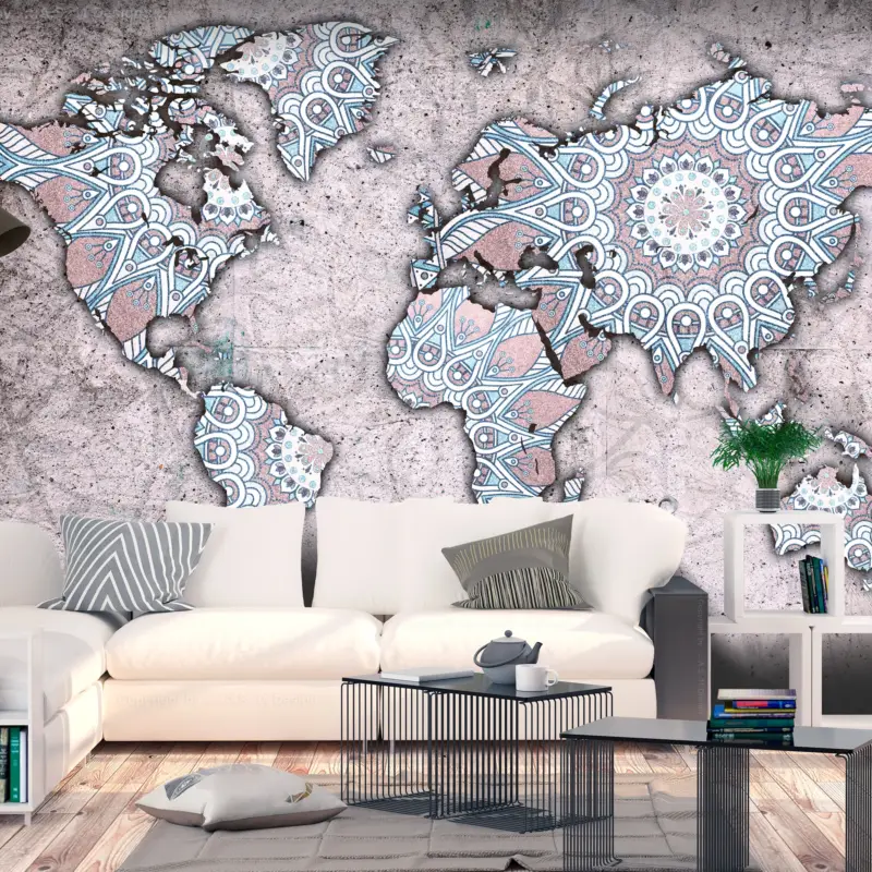 Acheter En Ligne Zelfklevend fotobehang - Travel Mandala - 392x280