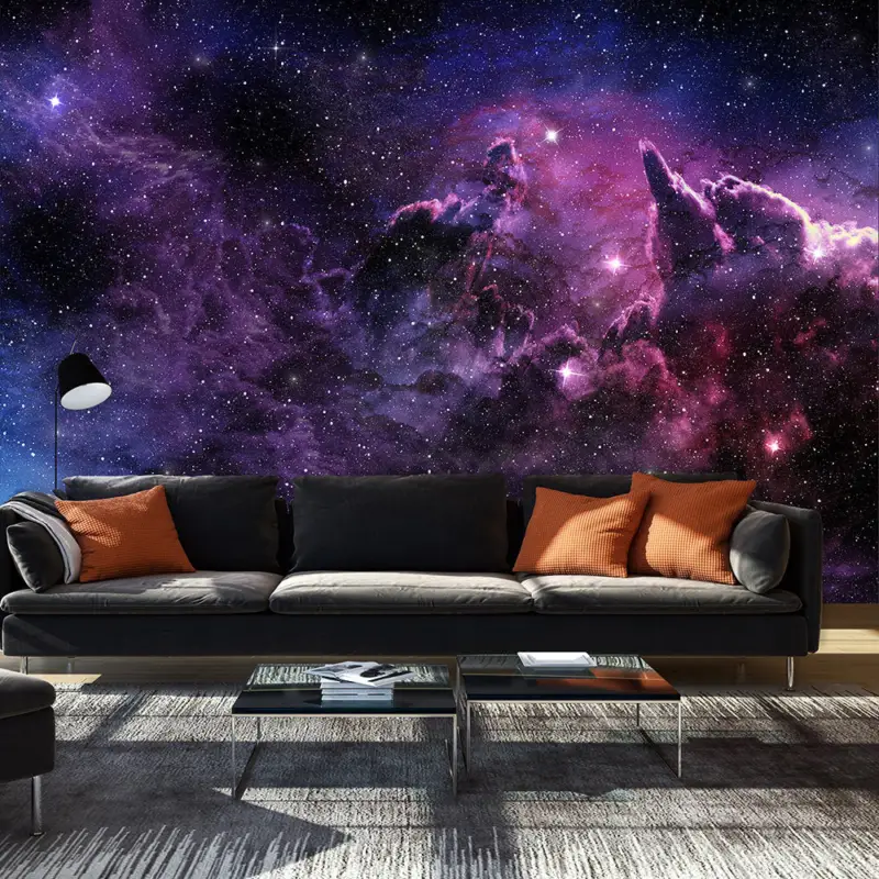 Acheter En Ligne Zelfklevend fotobehang - Purple Nebula - 147x105