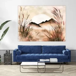 Offre Spéciale Japandi Gras Berglandschap Modern Abstract Japan van FRESH Fine Art - NL1607164M13S80x60