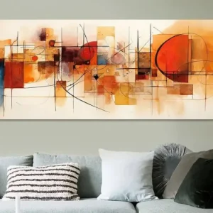 Authentique Aquarel Abstrakt 499943 van Abstract Schilderij - NL1258964M13S100x40