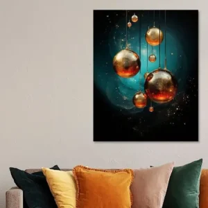 Kerstballen, sfeervol in goud en blauw van Studio Allee - NL1265564M13S55x70 Meilleure Vente