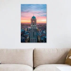Zonsopgang Zwolle peperbus vertical van Thomas Bartelds - NL1829587M13S50x75 Retour Gratuit