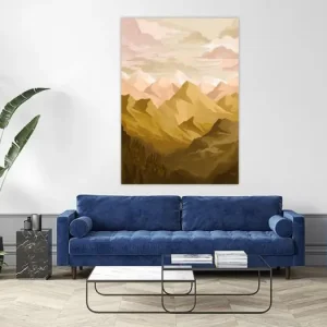 Zonsondergang in de bergen van Goed Blauw - NL1307544M13S50x70 Offre Exclusive