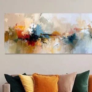 Abstract Aardetinten Accenten van ARTEO Schilderijen - NL1328786M13S105x35 Bon Plan