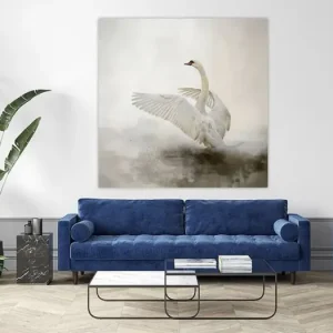 Zwaan In Abstract Water Landschap Schilderij van Diana van Tankeren - NL685495M13S60x60 Affaire À Saisir