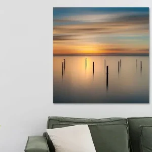 Zonsondergang IJsselmeer van Piet Haaksma - NL176971M13S60x60 Top Vente