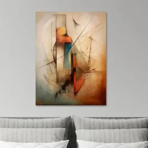 Aardetinten Abstract – Rust en Balans Schilderij van Joriali Fine Art - NL1246161M13S60x80 Promotion