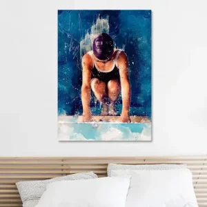 Zwemmer sport kunst #zwemmer van JBJart Justyna Jaszke - NL1032653M13S50x70 Promotion Saisonnière