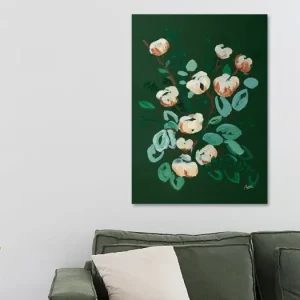 ‘Celadon’ | Bloemen | Modern abstract bloemstilleven donkergroen van Ceder Art - NL904008M13S50x70 Meilleur Choix