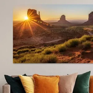 Zonsopkomst in Monument Valley van Edwin Mooijaart - NL162832M13S80x45 Prix Cassé