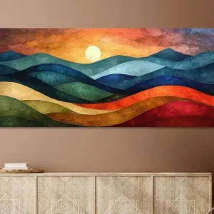 Zonsopkomst Abstract van Kunst Kriebels - NL1360646M13S100x40 Commander Vite