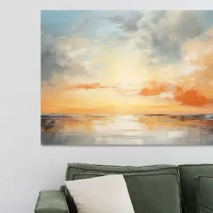 Zonsondergang Schilderij | Levendige Zonsondergang van De Mooiste Kunst - NL1525430M13S75x50 Meilleur Prix