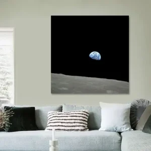 Aarde opkomend boven de maanhorizon van NASA and Space - NL1840263M13S60x60 Commande En Gros