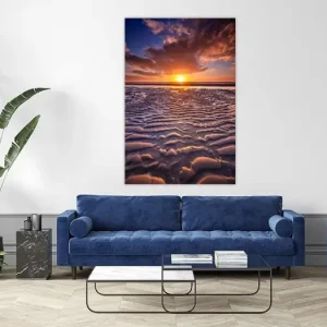 Zonsondergang op Texelse strand. van Justin Sinner Photography ( Fotograaf op Texel) - NL1367318M13S50x75 Bon Marché