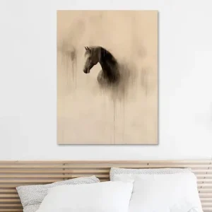 Zwart paard van Studio Allee - NL1524392M13S60x80 Populaire