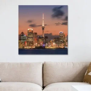 Zonsondergang in Auckland, nieuw-Zeeland van Henk Meijer Fotografie - NL331678M13S60x60 Livraison Gratuite