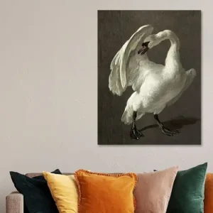 Zwaan in gevechtshouding, Melchior d'Hondecoeter uit de oude meesters collectie - NL1722417M13S50x65 Expédié Aujourd’hui