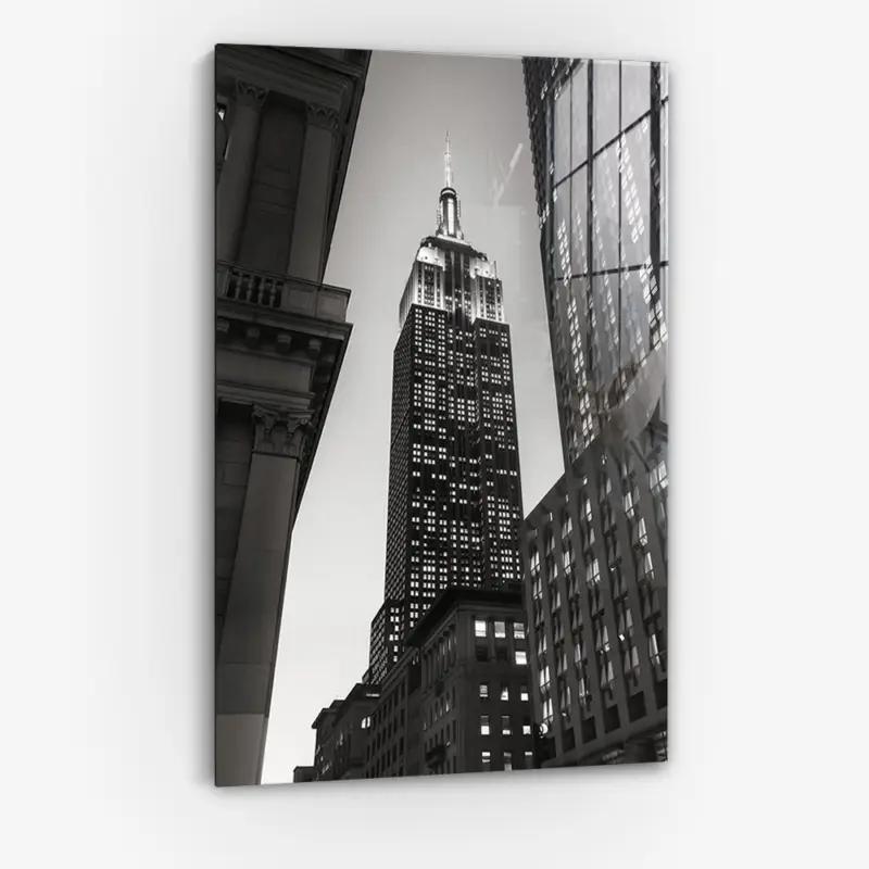 Skyline Giant - Glas - Gehard glas - 40x60 cm - Met lijst (zwart ) Prix Cassé