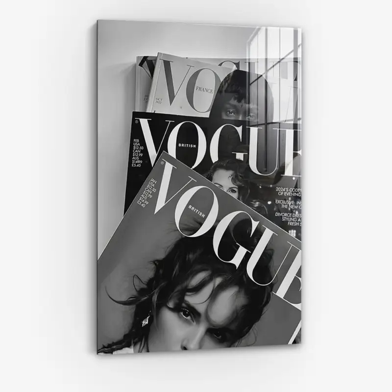 Super Prix Vogue Vision - Glas - Gehard glas - 40x60 cm - Met lijst (zwart )