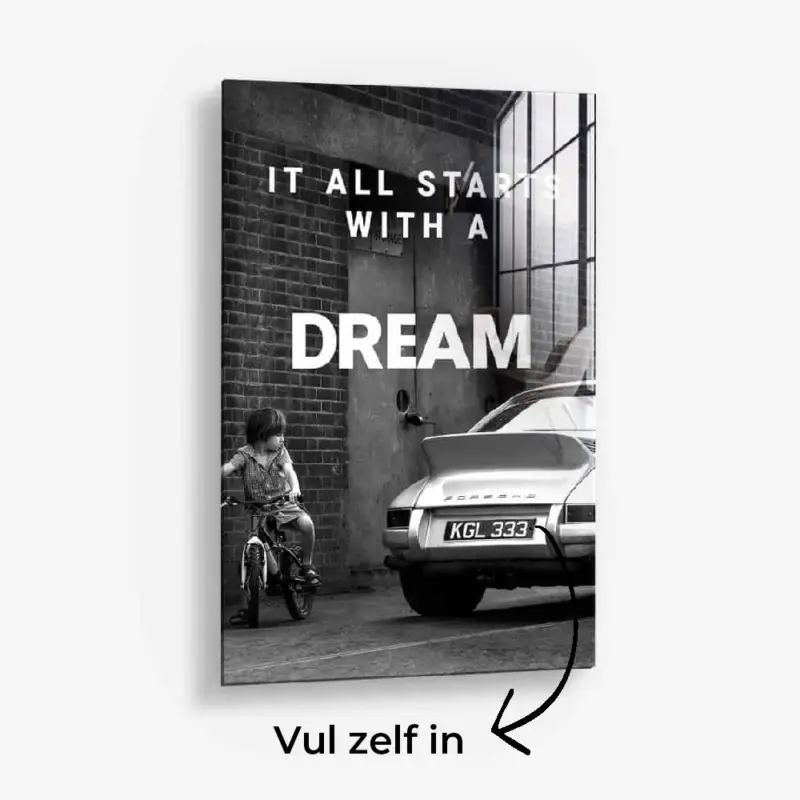 Petit Prix Custom Dream - Glass - Gehard glas - 40x60 cm - Zonder lijst