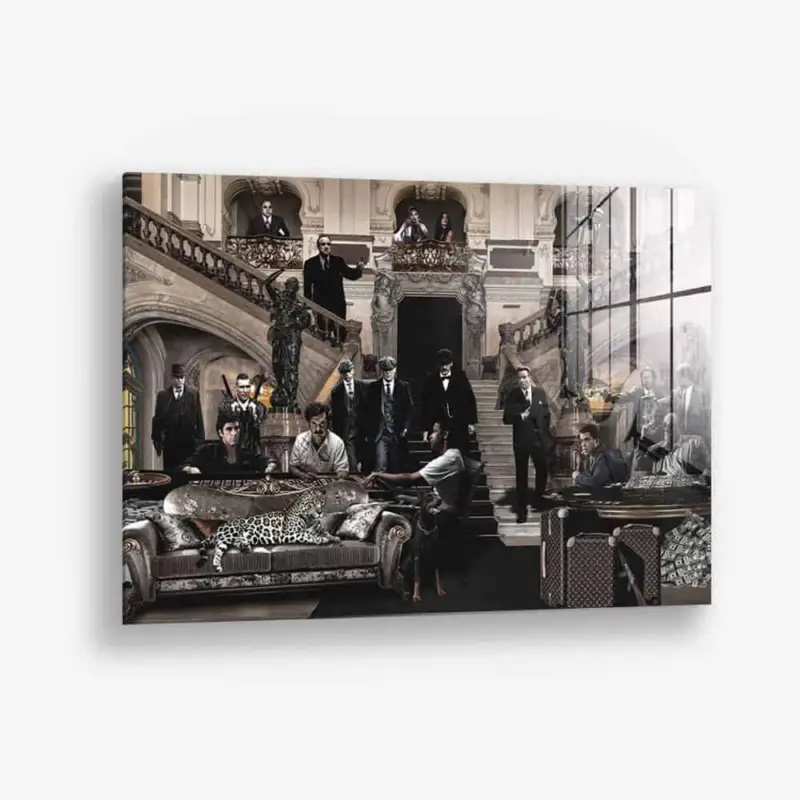 Vente Flash Gangsters Paradise – Glass - Gehard glas - 40x60 cm - Zonder lijst