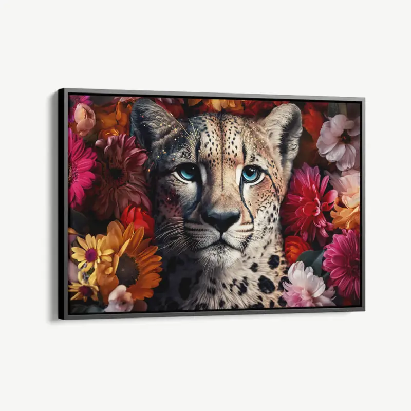"Flower Cheetah" - Canvas - 40x60 cm Satisfait Ou Remboursé
