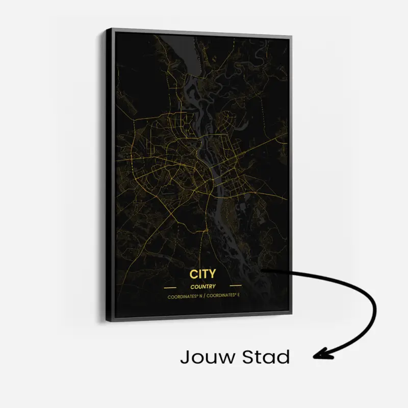 "Custom Golden City Map" - 40x60 cm Marque