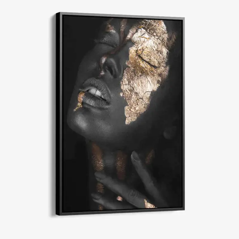 "Face of Gold III" - Canvas - 40x60 cm Offre Du Jour