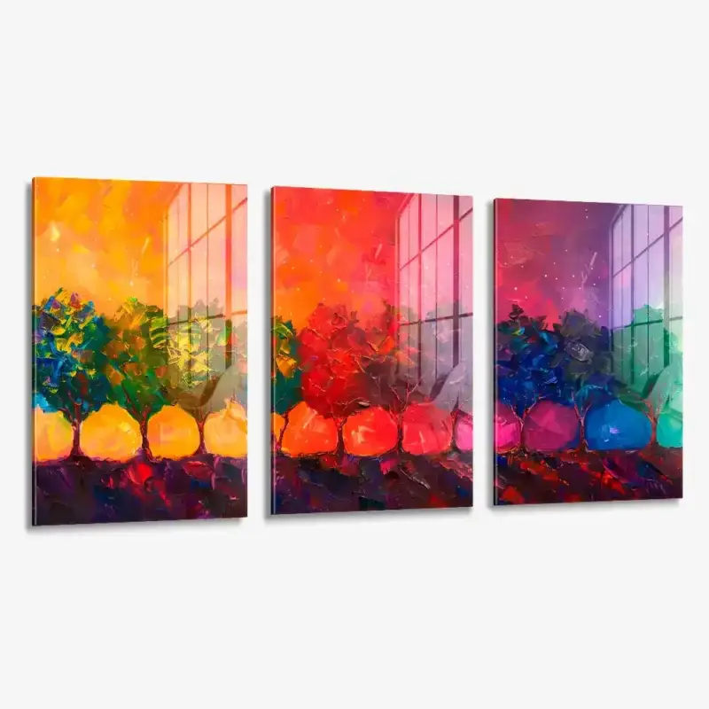 Usine Directe Bundle Aurora Orchard (3x) – Glass - Gehard glas - (3x ) 40x60 cm - Zonder lijst