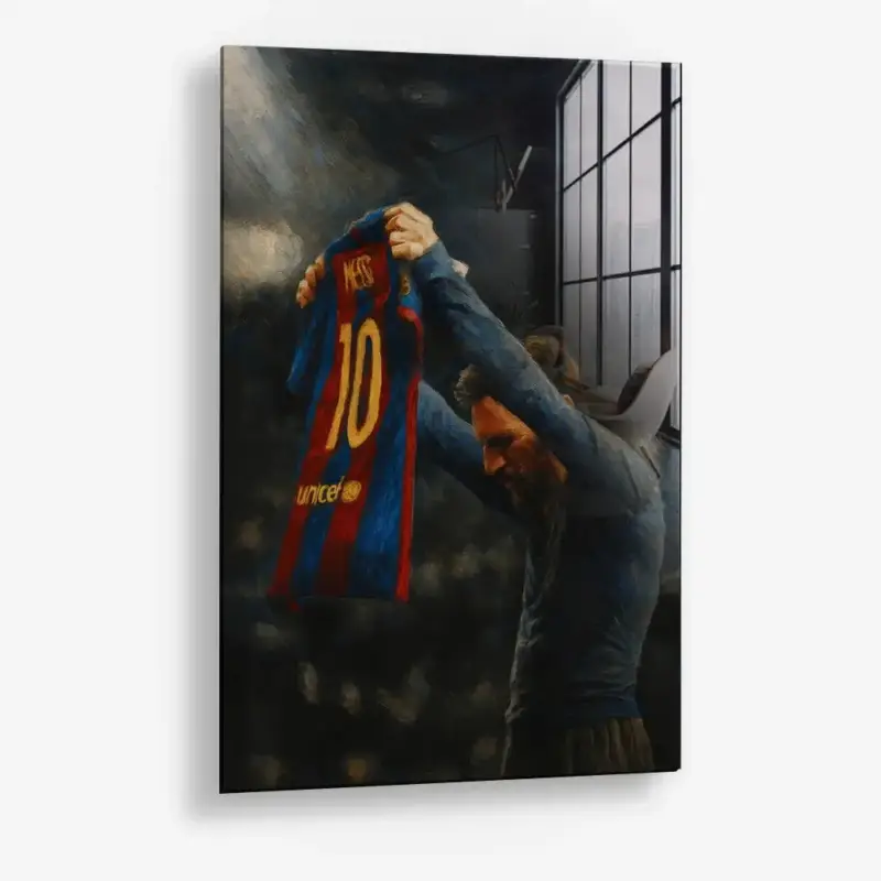 Usine Directe Messi Dark – Glass - Gehard glas - 40x60 cm - Zonder lijst