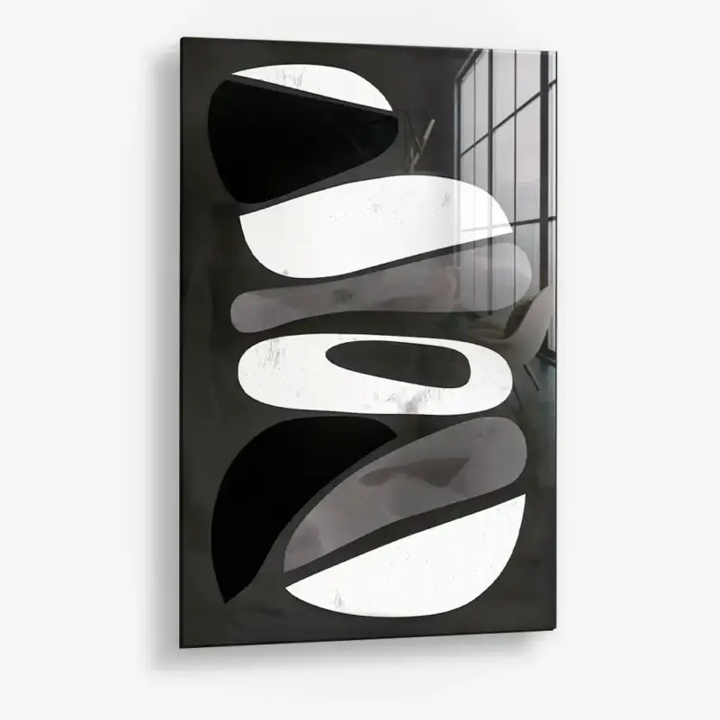 Top Vente Soft Strata BW – Glass - Gehard glas - 40x60 cm - Zonder lijst