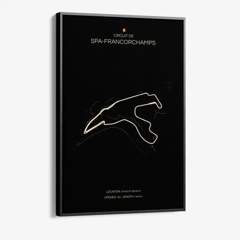 "F1 Circuit of Spa-Francorchamps" - Canvas - 40x60 cm Livraison Gratuite