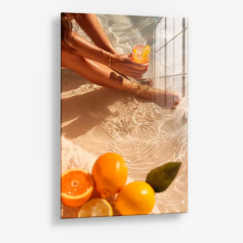 Vente Directe Fruits at the beach – Glass - Gehard glas - 40x60 cm - Zonder lijst