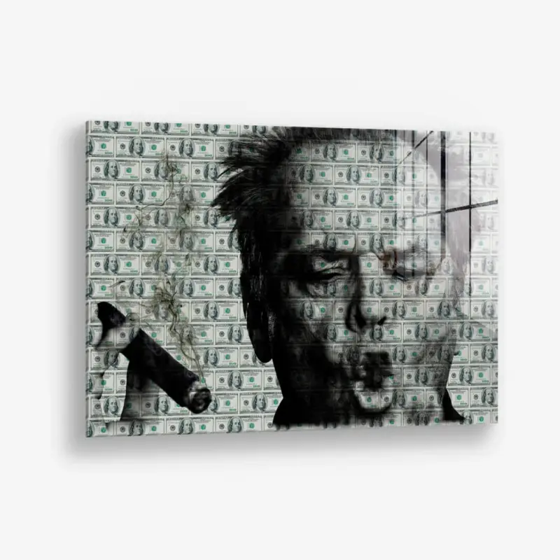 Vente Flash Jack Nicholson BlackSmoke – Glass - Gehard glas - 40x60 cm - Zonder lijst