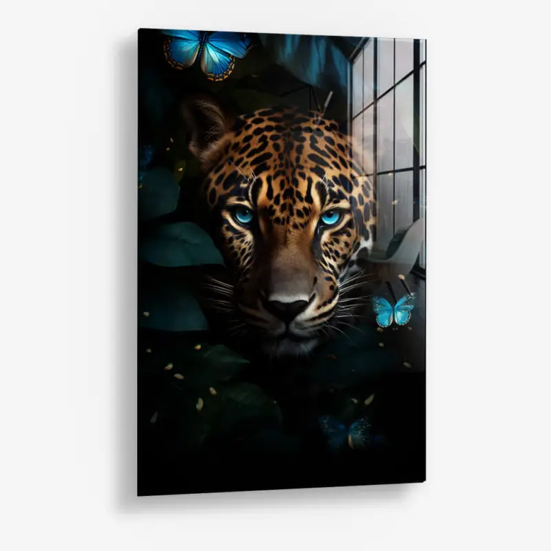 Vente Directe Jungle Jaguar – Glass - Gehard glas - 40x60 cm - Zonder lijst