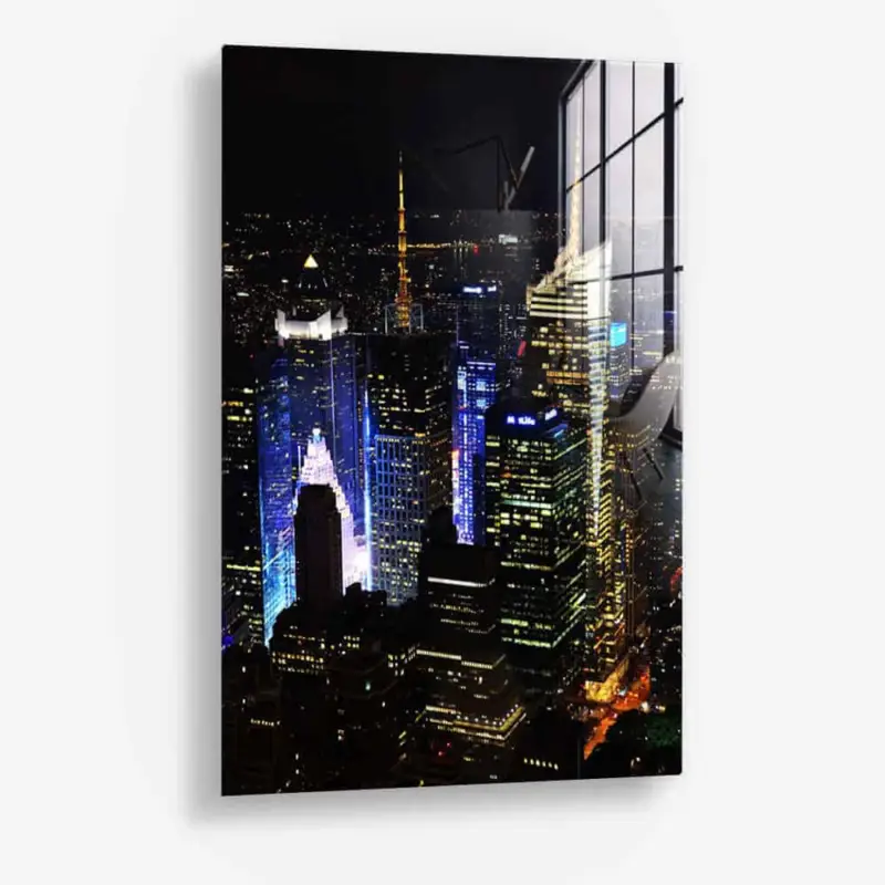 Vente Flash Skyscrapers - glass - Gehard glas - 40x60 cm - Zonder lijst