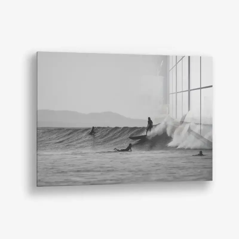 Surf Day – Glass - Gehard glas - 40x60 cm - Zonder lijst Authentique