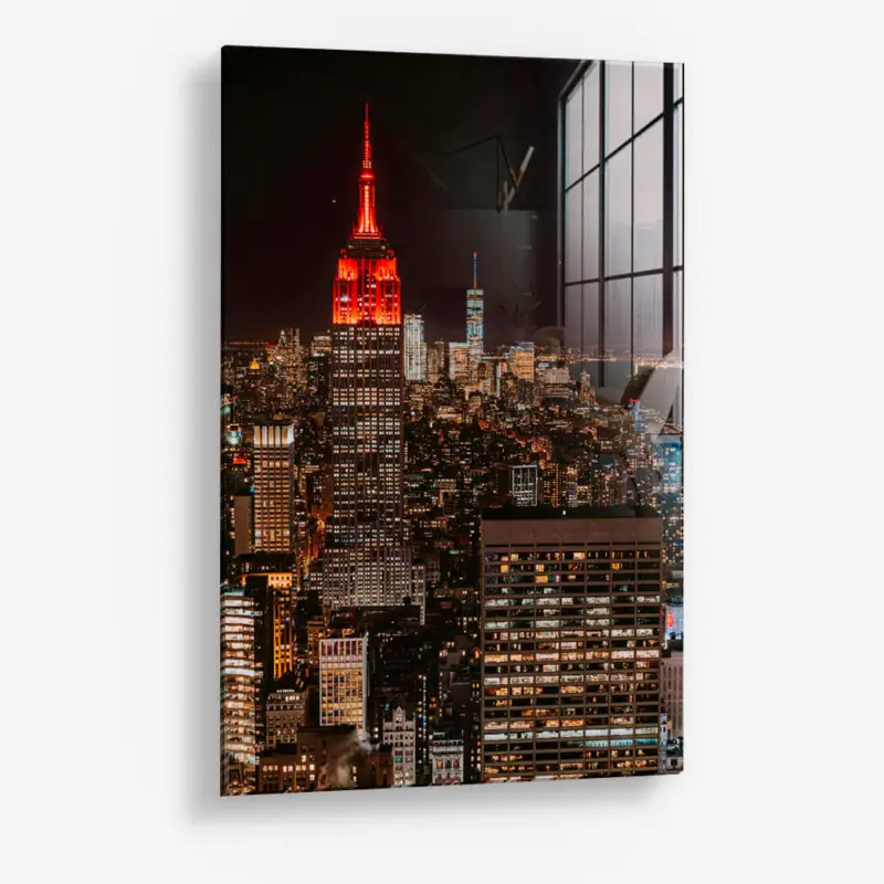 The Big Apple – Glass - Gehard glas - 40x60 cm - Zonder lijst Satisfait Ou Remboursé