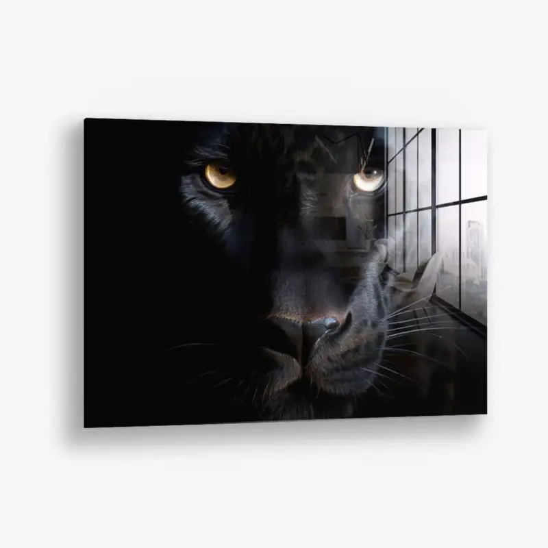The Black Panther – Glass - Gehard glas - 40x60 cm - Zonder lijst Promotion Saisonnière